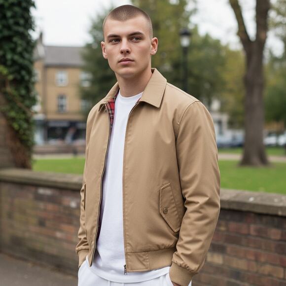 NWOT Walker and Hawkes Men's Classic Faxton Jacket Premium Cotton - Size Medium - Picture 1 of 8